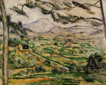 150の主題の芸術作品 Painting - ポール・セザンヌの大きな松の景色を持つモン・サント・ヴィクトワール